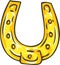 Gold Lucky Horseshoe