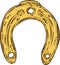 Gold Lucky Horseshoe