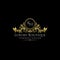 Gold Luxury Boutique KH Letter Logo