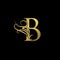 Gold luxury Initial B letter logo icon concept monogram nature ornate vector design