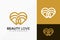 Gold luxury Love Logo Design, Minimalist modern Logos Designs Vector Illustration Template