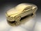 Gold luxury Sedan car illustration