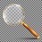 Gold magnifying glass â€“ vector