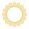 Gold mandala wreath graphic design in luxury style