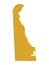 Gold Map of Delaware The First State