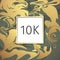 Gold Marble Vector Thanks Design Template for Network Friends and Followers. Thank you 10 K followers card. Image for Social Netwo