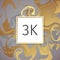 Gold Marble Vector Thanks Design Template for Network Friends and Followers. Thank you 3 K followers card. Image for Social Networ