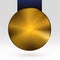 Gold Medal Award Template With Dark Ribbon Vector