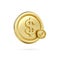 Gold metal money dollar coin icon. bundles cash and floating coins exchange with finance business 3d concept, earning investment.