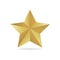 Gold metall star vector illustration. Award 3d shape