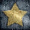 Gold metallic grunge star