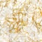 Gold metallic handmade rice paper texture. Seamless washi sheet background with golden blur metal flakes. For modern