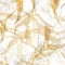 Gold metallic handmade rice paper texture. Seamless washi sheet background with golden blur metal flakes. For modern