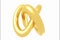 Gold metallic loop according to MÃ¶bius