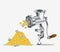 Gold money dollar meat mincer