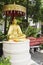 Gold monk statue