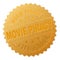 Gold MOVIE PIRACY Badge Stamp