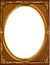 Gold multilayered frame inner oval within a rectangular frame