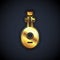 Gold Musical instrument lute icon isolated on black background. Arabic, Oriental, Greek music instrument. Vector