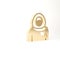 Gold Muslim woman in hijab icon isolated on white background. 3d illustration 3D render