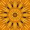 Gold mythical kaleidoscope in form of gold sun mandala, geometric fractal