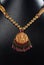 Gold Necklace with Lakshmi Pendant