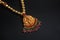 Gold Necklace with Lakshmi Pendant