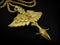 Gold Necklace - Wings and Skull - Stainless Steel