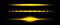 Gold neon divider lines set. Yellow glowing horizontal stripes collection. Fluorescent golden light lines pack. Shining