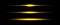 Gold neon divider lines set. Yellow glowing horizontal stripes collection. Fluorescent golden light sticks pack. Shining