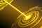gold network light of circle abstract technology background
