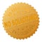Gold NO SOLICITING Badge Stamp