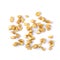 Gold nugget grains isolated on a white background