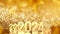 The gold number 2024 on Bokeh Background for year content 3d rendering