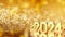 The gold number 2024 on Bokeh Background for year content 3d rendering