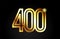 gold number 400 logo icon design