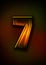 Gold number 7 on textured gradient background wallpaper