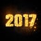 Gold numeric 2017. Christmas, new year concept