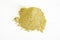 Gold ochre pigment isolated over white