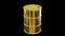 Gold oil barrel