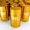 Gold oil barrels