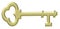 Gold old-fashioned skeleton key