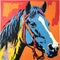 Gold, Orange, And Blue A Raw And Confrontational Pop Art Horse Painting