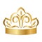 Gold ornament in crown shaped vector design