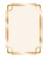 Gold ornament frame in rectangle shaped vector design