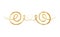 Gold ornament in ribbon shaped with heart in center vector design