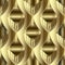 Gold ornamental textured 3d seamless pattern. Vector golden surface background. Repeat shiny backdrop. Geometric shapes, lines,