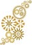 Gold ornate christmas design vector