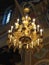 Gold ornated luxurious luster in interior of church