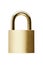 Gold padlock isolated